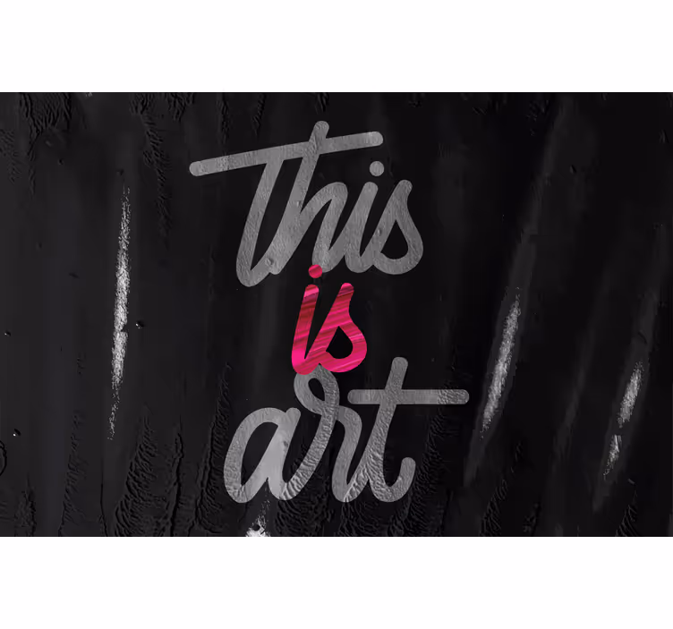 Black roller blind this is art pink and black rugs 2 - TenStickers