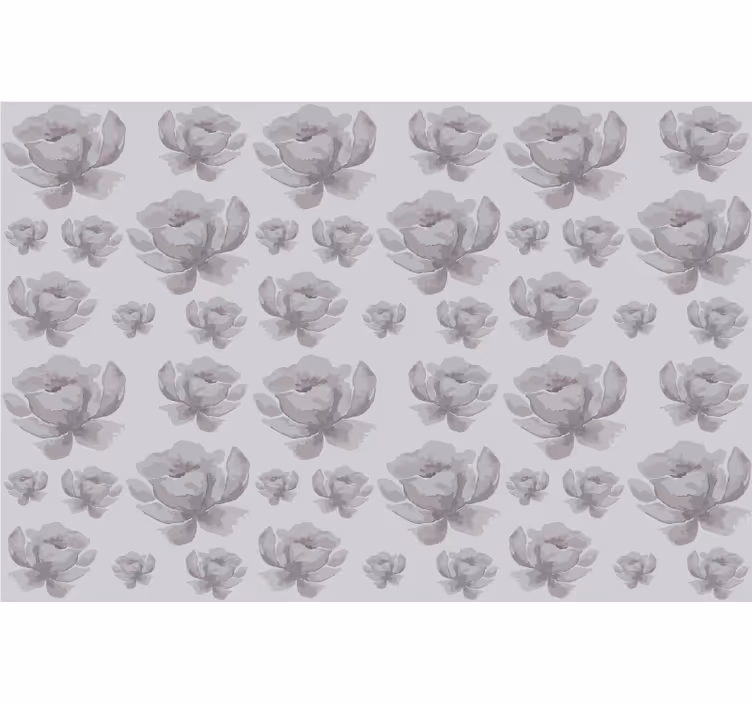Blind grey 80's floral design - TenStickers