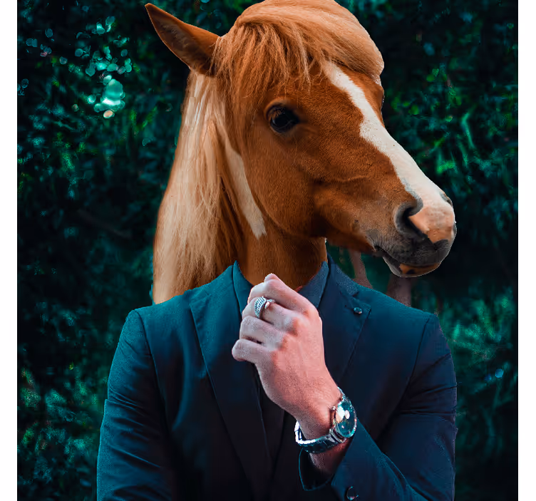 Blind office mister horse - TenStickers