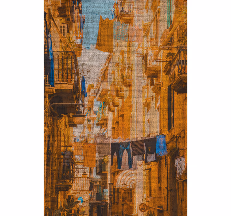 Blind office clothes hanging on a clothesline in naples - TenStickers