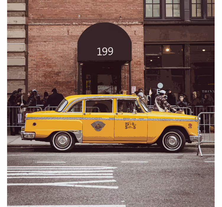 Blind office new york yellow cabs illustration - TenStickers