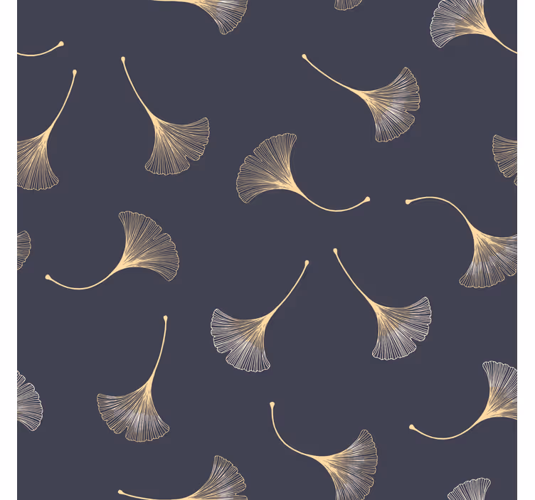 Blind office ginkgo leaf navy and gold - TenStickers