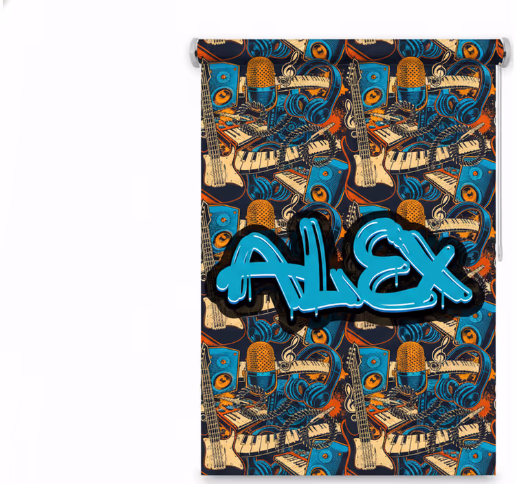 Blind teens custom music graffiti - TenStickers