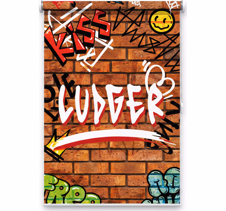 Blind teens graffiti on bricks - TenStickers