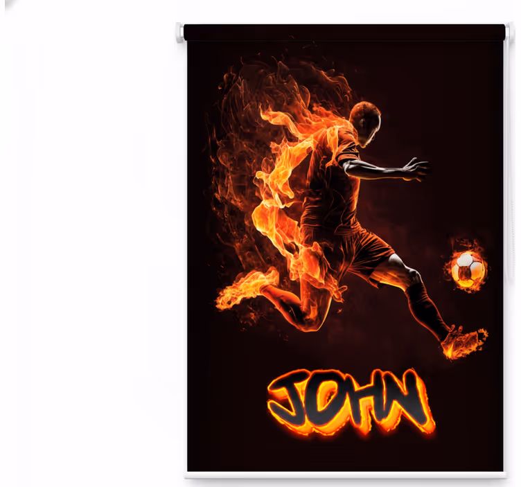 Blind teens soccer player in flames - TenStickers