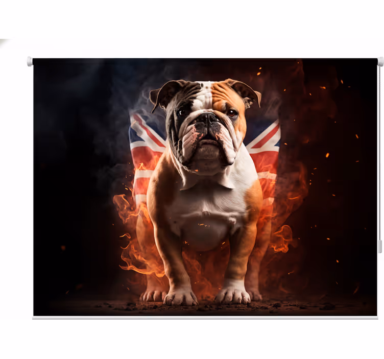 Blind teens burning british bulldog - TenStickers