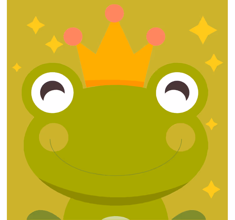 Fun blind frog king fairy tale - TenStickers