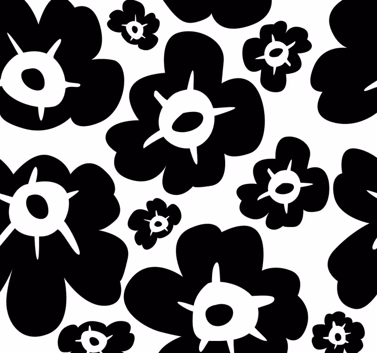 Master bedroom shades in black poppy - TenStickers