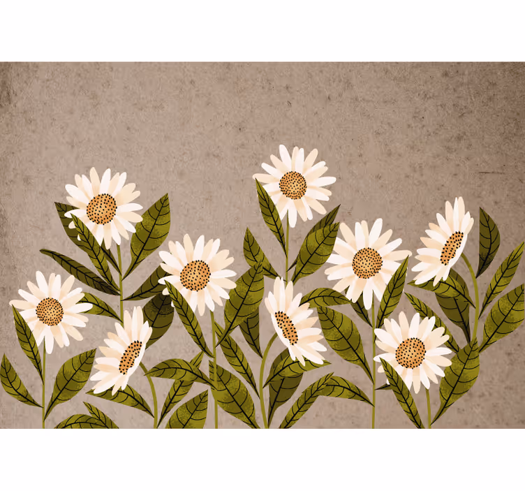 Rustic blind vintage daisies - TenStickers