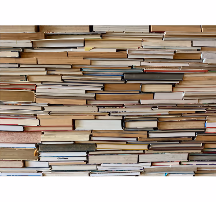 Rustic blind stacked books design - TenStickers