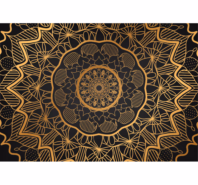 Zen blind wallpaper golden glare - TenStickers