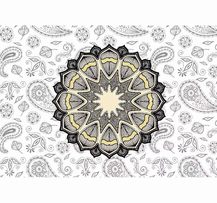 Zen blind classic mandala and paisley design - TenStickers