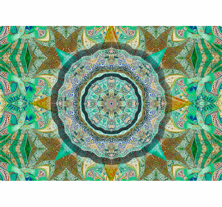 Zen blind emerald fantasy mandala - TenStickers