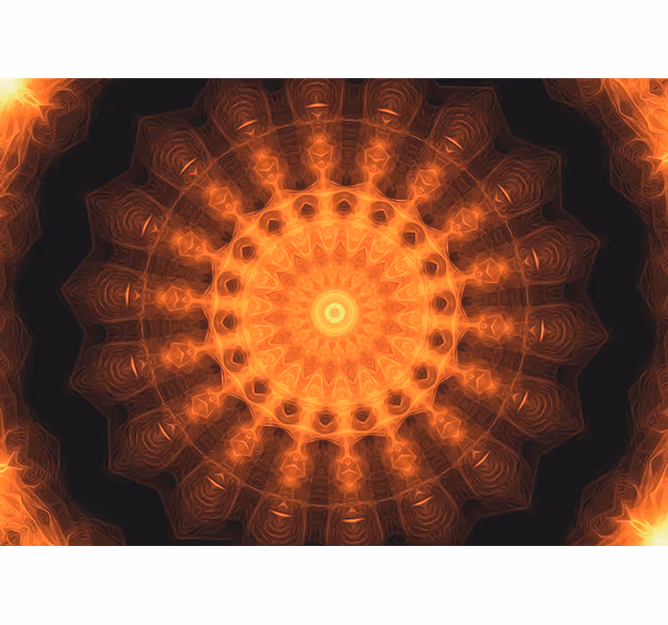 Zen blind mandala painted sunrise - TenStickers
