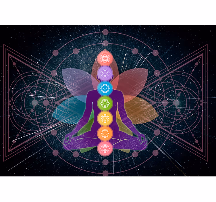 Zen blind mystical chakra figure - TenStickers
