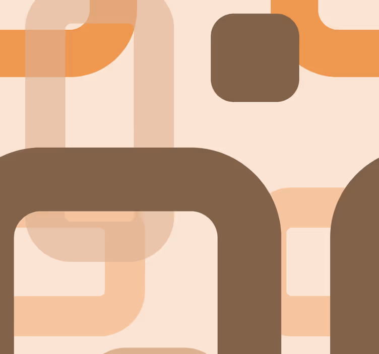 Brown blind with 70s retro design - TenStickers