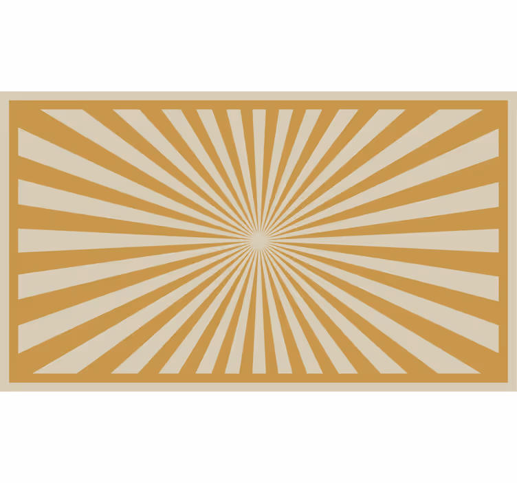 Brown blind sunburst area rug - TenStickers