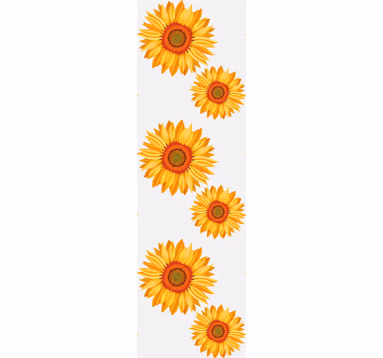 Orange blind with elegant blooms - TenStickers