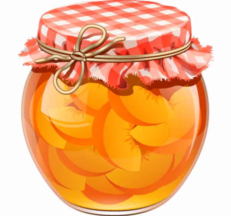 Orange blind decorative vinyl jar preserve - TenStickers