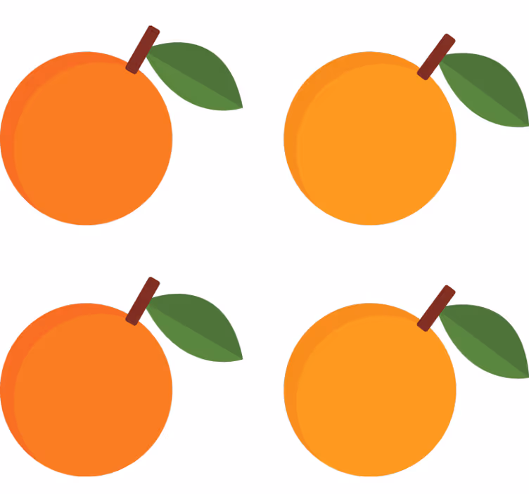 Orange blind elegant oranges sticker pack - TenStickers
