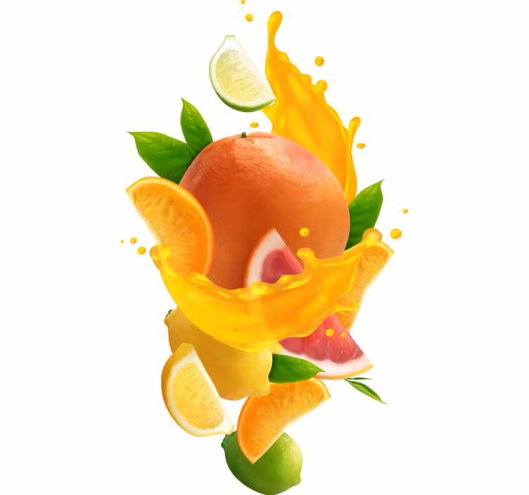 Orange blind fruit splash - TenStickers