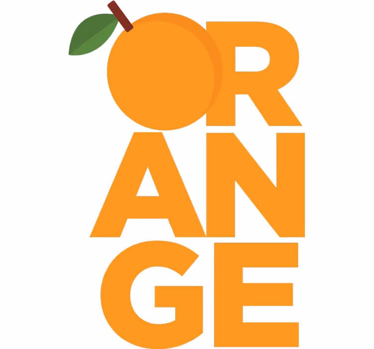 Orange blind with vibrant orange sticker design - TenStickers