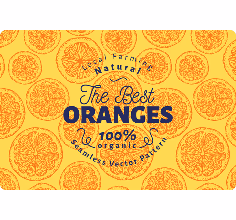 Orange blind with hand-drawn pattern design - TenStickers