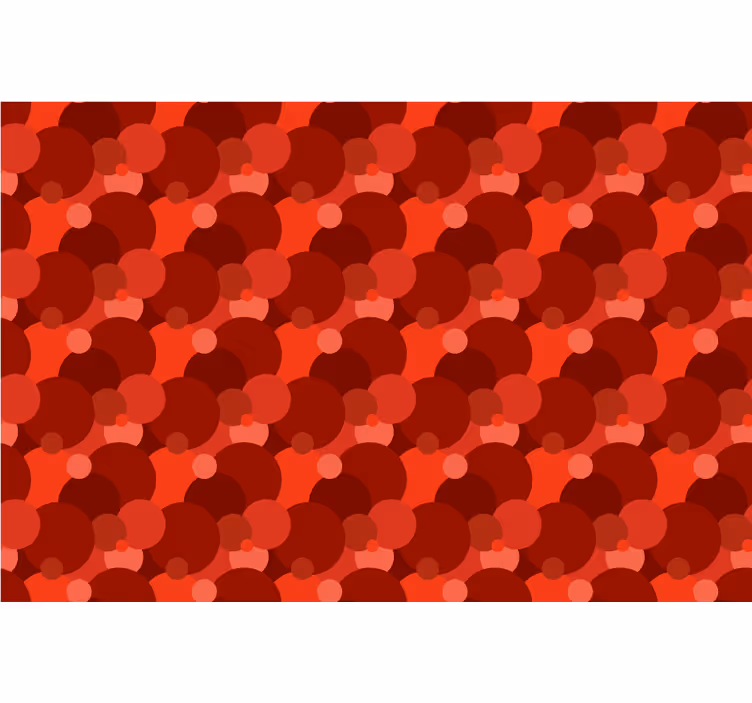Red blind with modern circles design - TenStickers