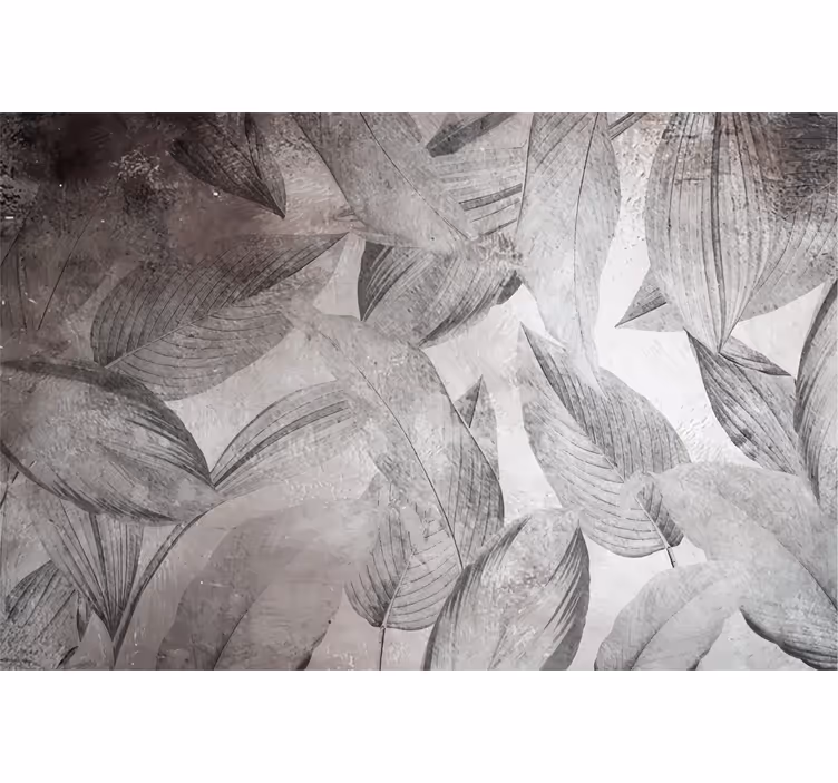 Outdoor blind in grey leaves pattern - TenStickers