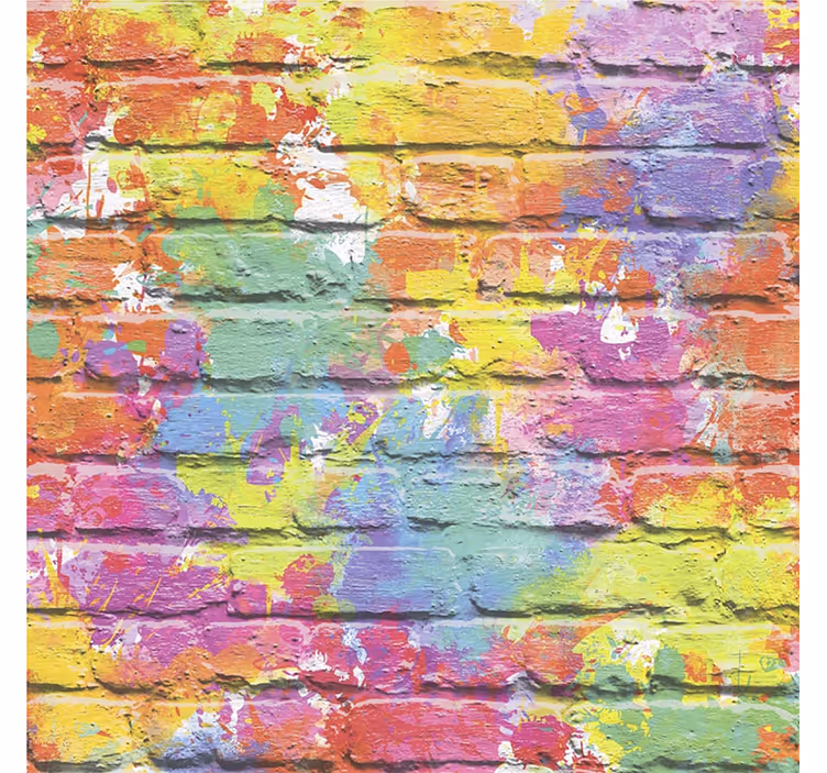 Blind teens paint splash brick - TenStickers