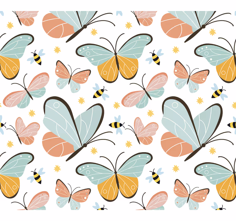 Blind teens butterflies and bees adventure set - TenStickers