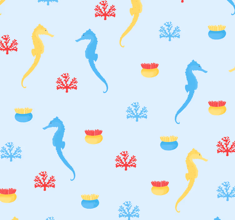 Blind teens discover sea horse and coral - TenStickers