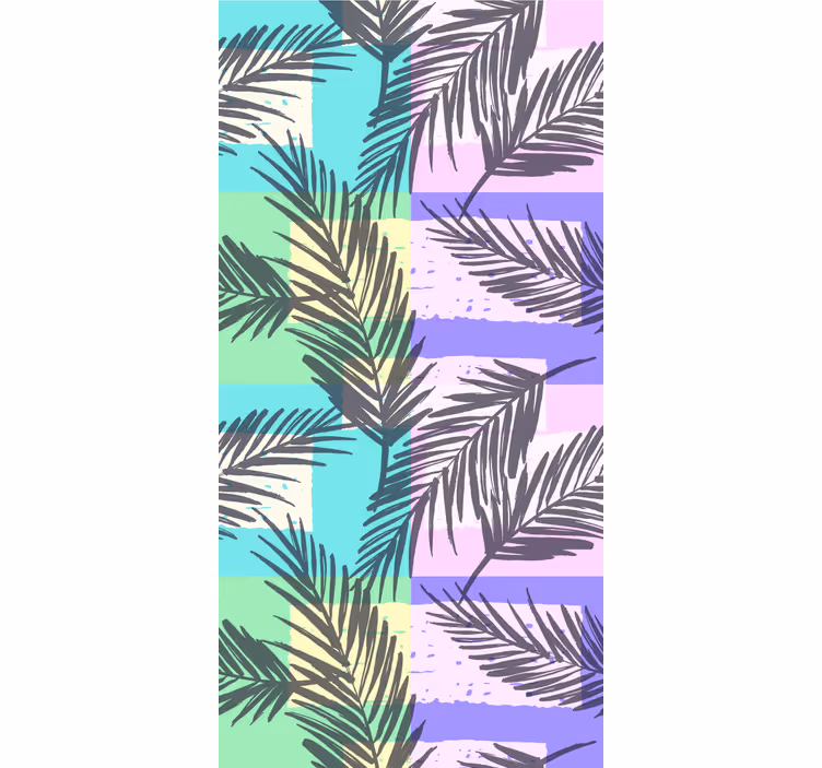 Blind teens tropical palms on square background - TenStickers