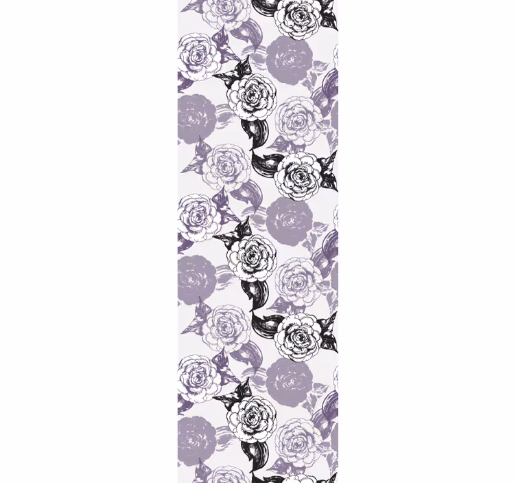 Blind teens purple and black flower pattern - TenStickers