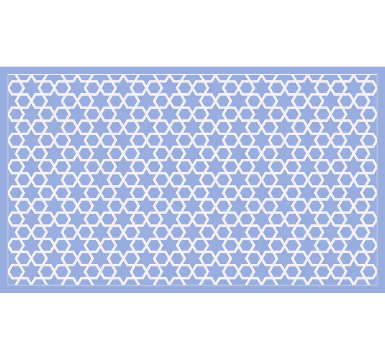 Bathroom blind in light blue vintage arabic design - TenStickers