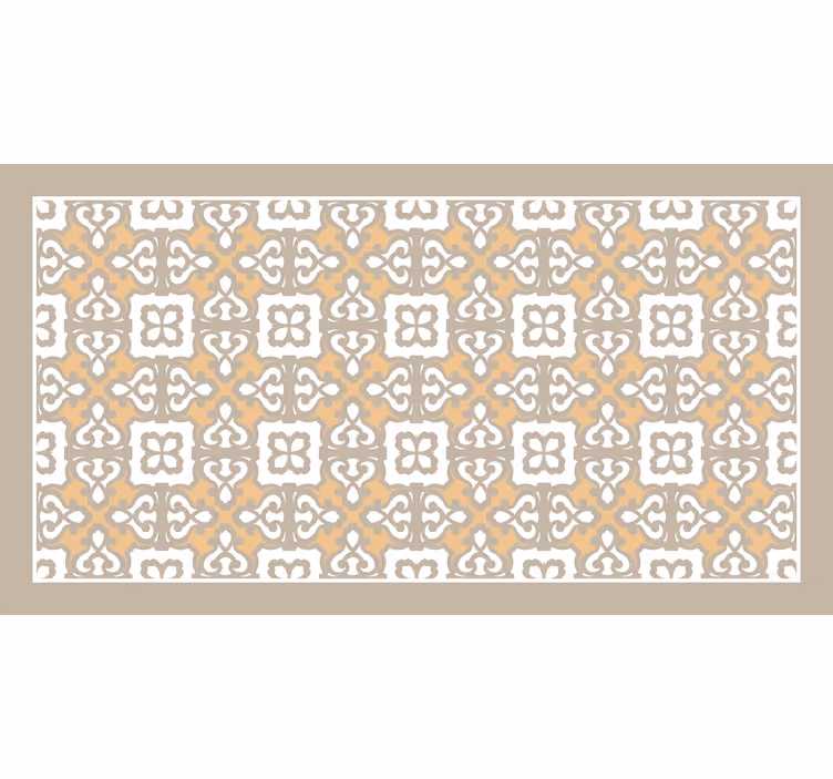 Bathroom blind in vintage beige and grey floral pattern - TenStickers