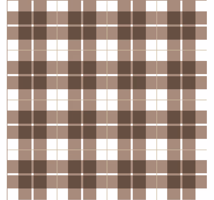 Bathroom blind in brown and white patterned squares - TenStickers