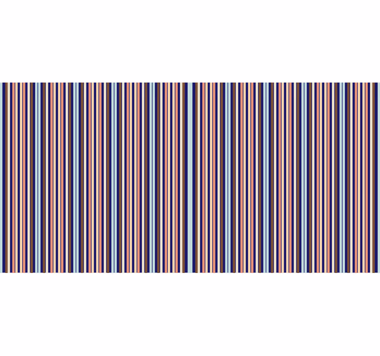 Bathroom blind in blue and brown stripes - TenStickers