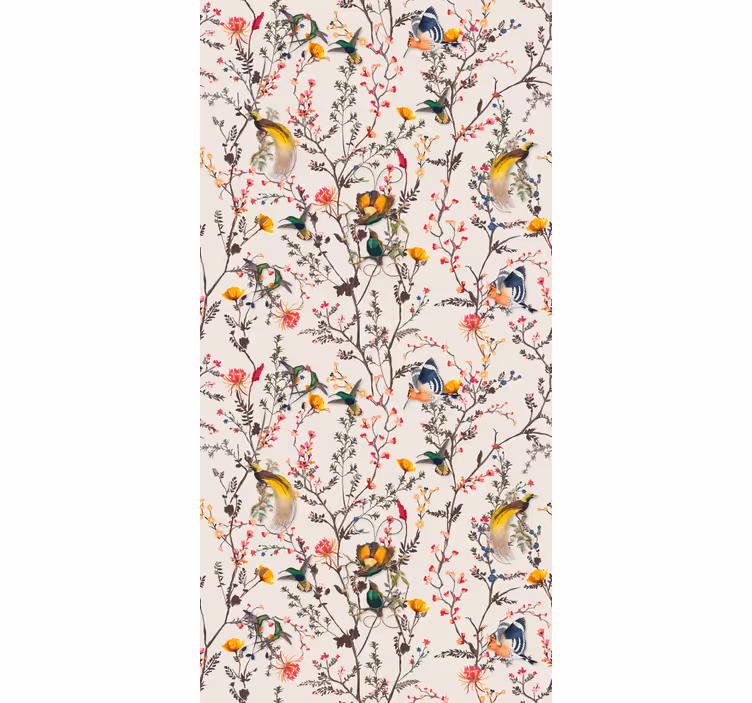 Classic blind with naturalistic floral pattern - TenStickers