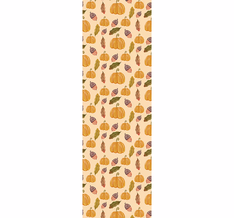 Classic blind vintage pumpkins and leaves design - TenStickers