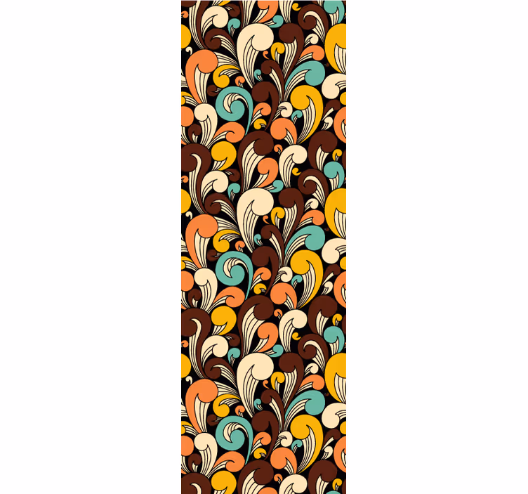 Classic blind with black border bohemian patterns - TenStickers