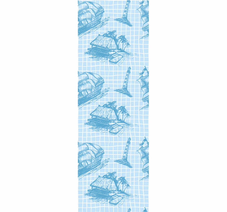 Classic blind in westwind toile pattern design - TenStickers