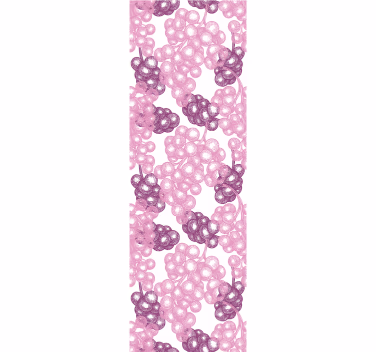 Classic blind hand-drawn pink and purple grapes - TenStickers
