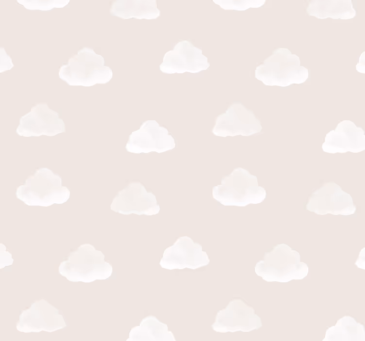 Nursery roller blind beige clouds pattern - TenStickers