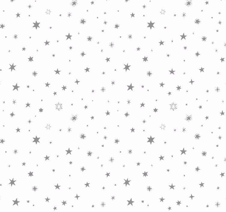 Nursery roller blind gray background with white stars - TenStickers