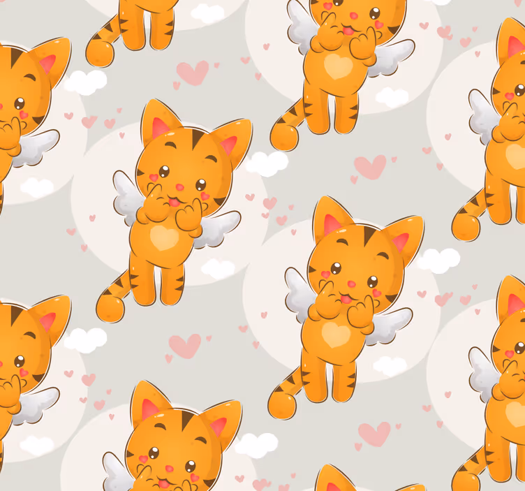 Nursery roller blind with adorable flying kittens - TenStickers