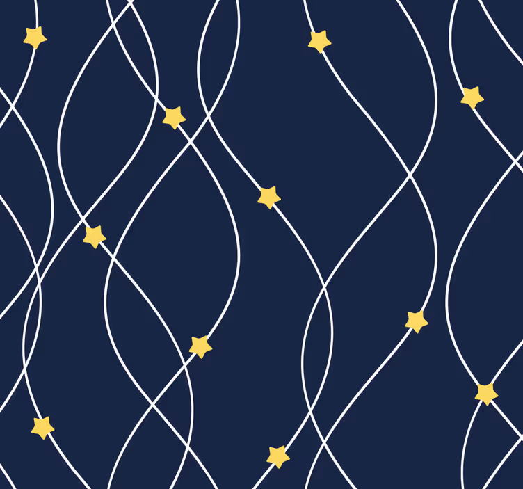 Nursery roller blind yellow stars on blue background - TenStickers