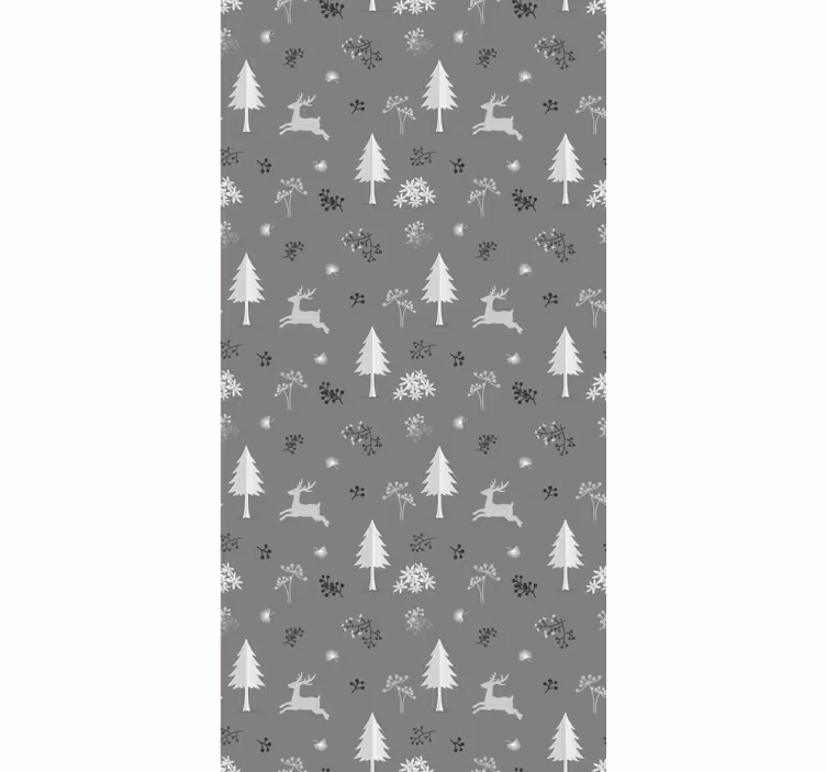 Nursery roller blind grey stags - TenStickers