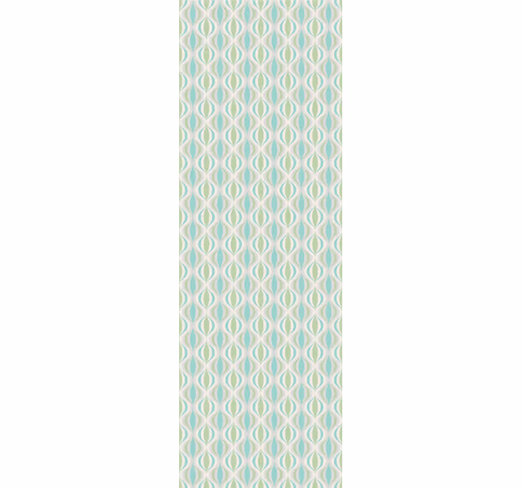 Hallway blind in light-colored 70s pattern - TenStickers
