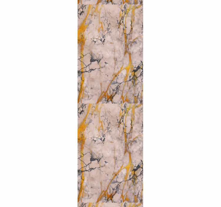 Hallway blind in warm gold marble design - TenStickers